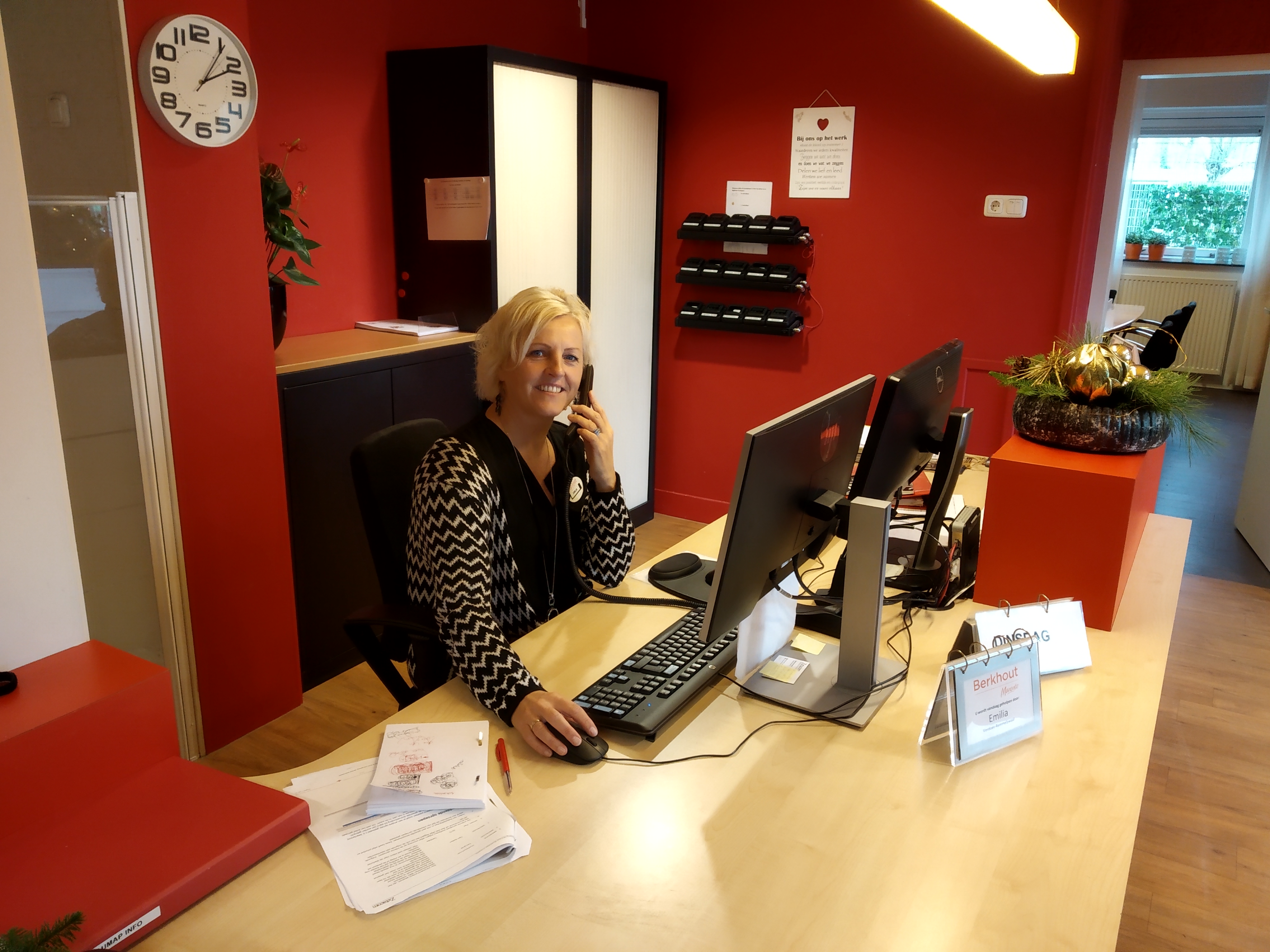 Emilia receptioniste bij Berkhout Marente